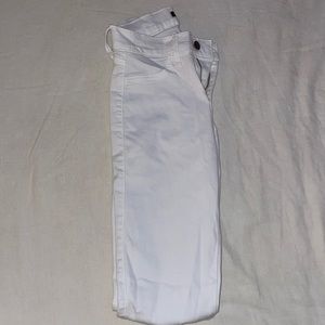 White high waisted distressed jeans